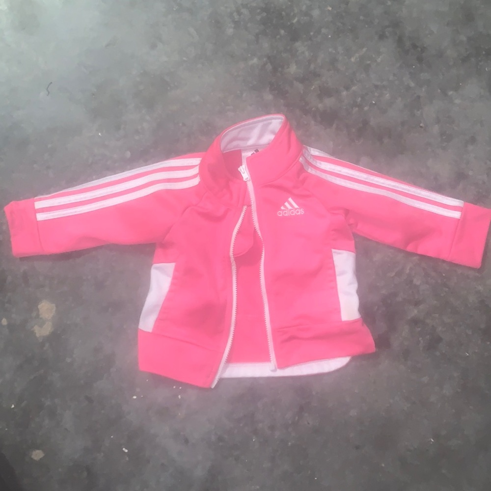 Baby Adidas Track Jacket 3M PINK/WHITE